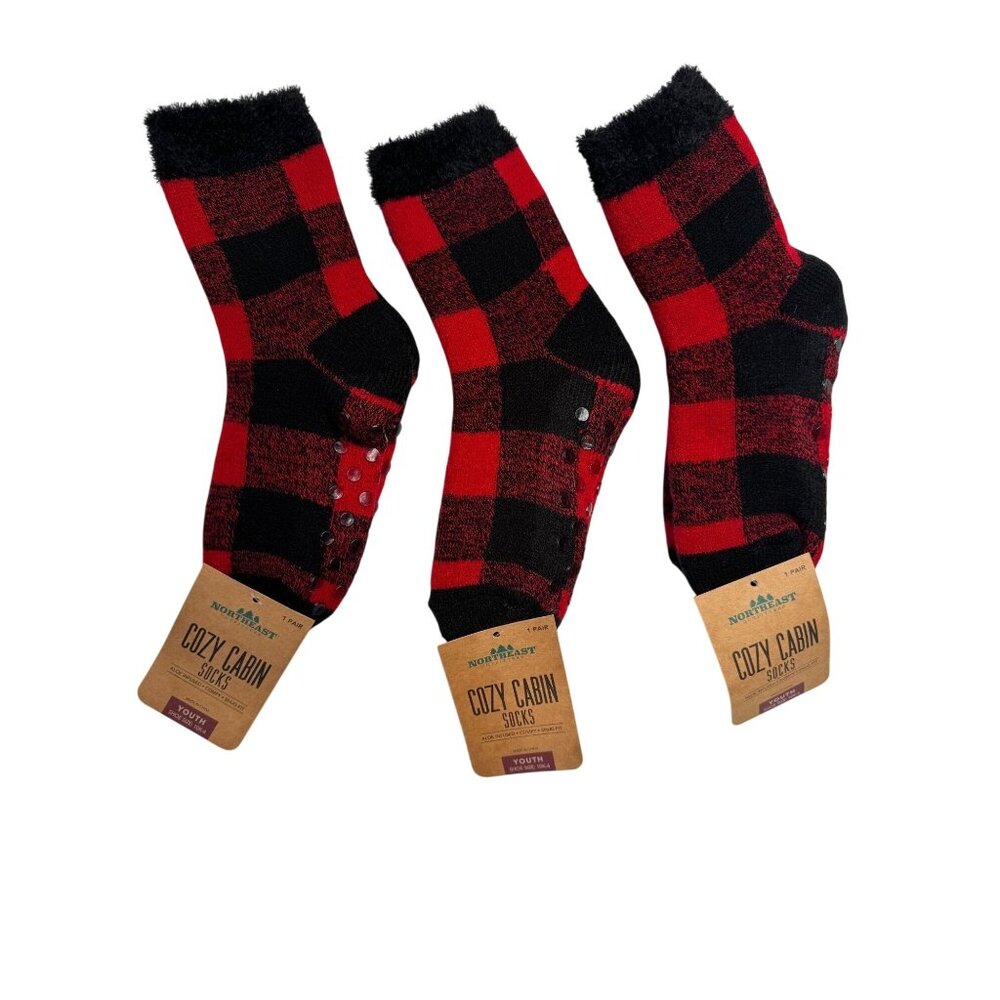 2/$30 NWT Northeast Outfitters Youth Cozy Cabin Socks Aloe Infused Comfy Snug Fi